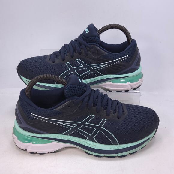Asics GT-2000 9 Athletic Lace Up Running Shoe Womens Size 7 1012A859 Blue - Picture 6 of 10